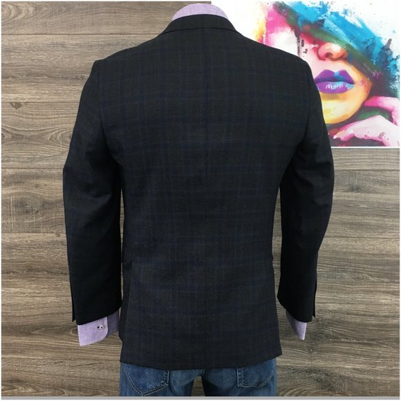 Tommy Hilfiger Mens Blazer Sport Coat Two Button Jacket Wool‎ 40R Casual Suits - Picture 6 of 13